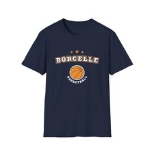 Borcelle Basketball T-Shirt | Retro Hoop Logo,Vintage Tee