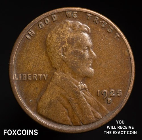 1925-S Lincoln Cent ~ VF / EF Condition ~ FREE SHIPPING!