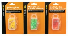 Ear Plugs with Cord & Storage Case Reusable Hearing Protection (Pack of 3)
