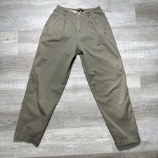 VTG Liz Sport Pleated Women  s Pants Size 10 Olive Green Y2K Mom 90s