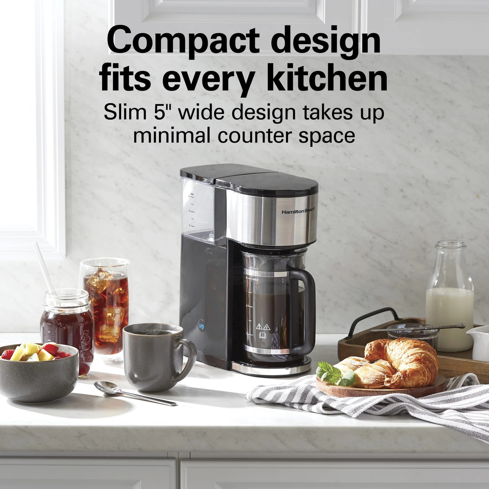 7-In-1 Coffee Maker, Barista Coffee Machine, Black and Stainless
