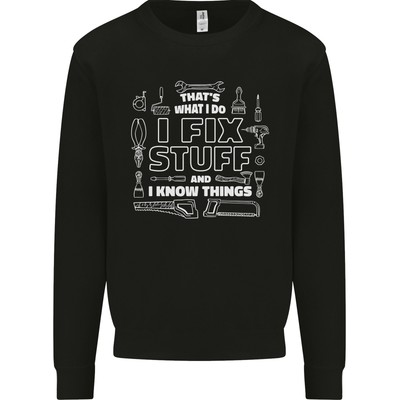 I Fix Stuff Lustig Klempner Elektriker Mechaniker Kinder Sweatshirt Pullover