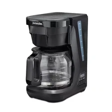 Proctor Silex Frontfill Compact 12 Cup Black Programmable Coffee Maker