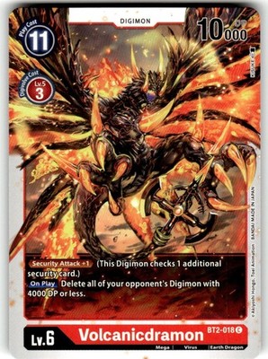 Volcanicdramon BT2-018 C Release Special Booster Digimon TCG