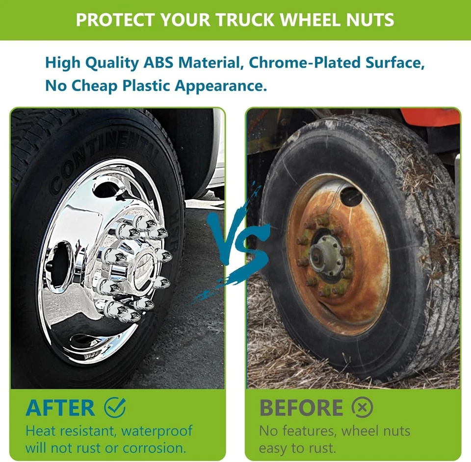 Paquete de 60 cubiertas de tuerca para semirremolques, 33 mm por 2-1/2" rosca en cubierta de tuerca push-on Foto 4 de 4