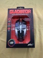 PBX Gladiator Souris de jeu de précision filaire 6 Boutons LED Feux arrière USB