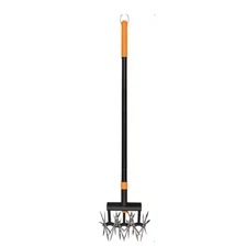 40-60 In. 36-Tines Ergonomic Telescoping Rotary Cultivator with Head Holds 6-Alu