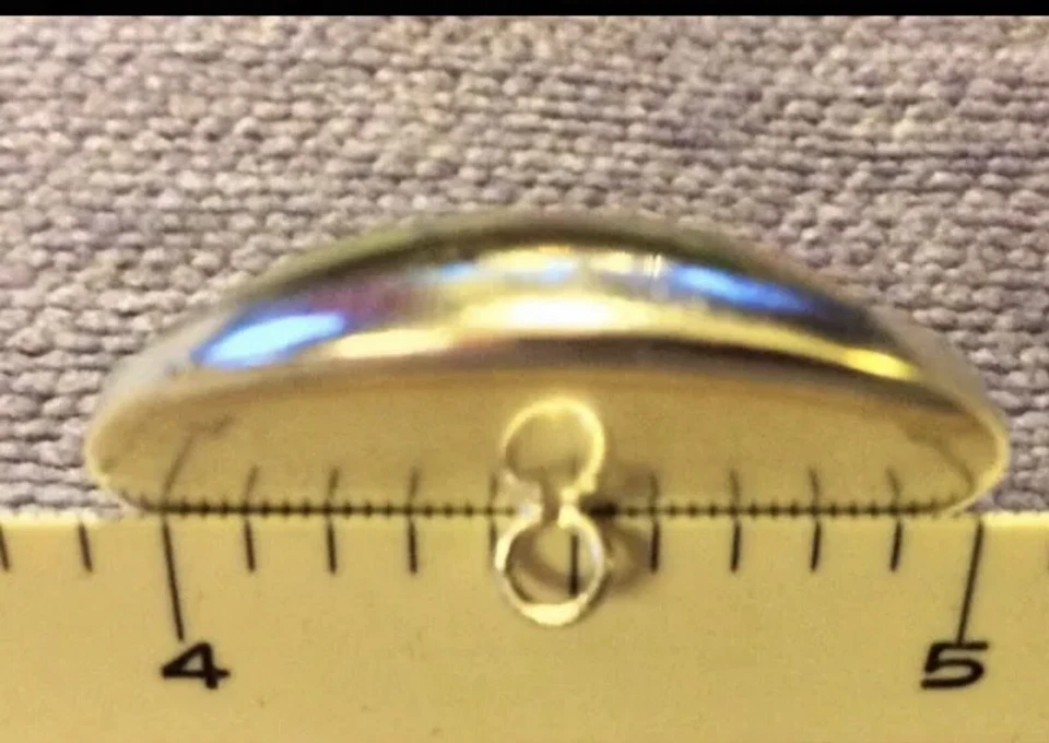 Charley Harper Crowned Pigeon Bird Blue Crest 1" Glass Metal Sewing Button CP370 - Image 2 of 2