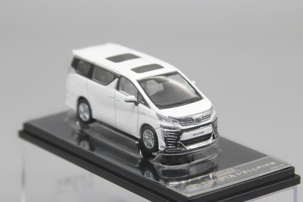 GCD 1/64 Toyota Vellfire White LHD Diecast car Model Toy