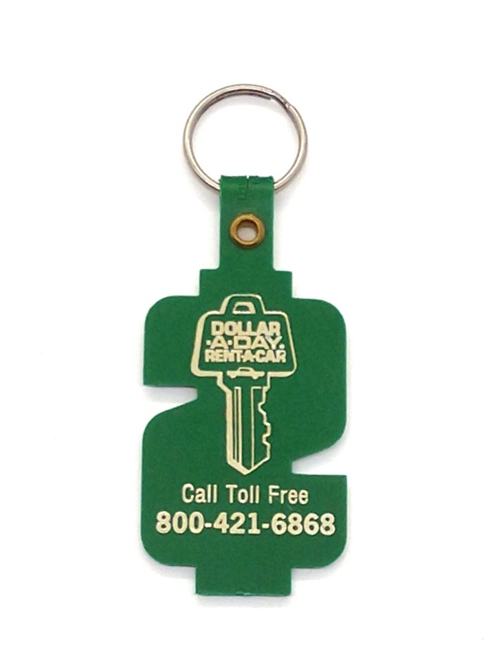 Vintage Dollar-A-Day-Rent-A-Car Keychain Keyring | eBay