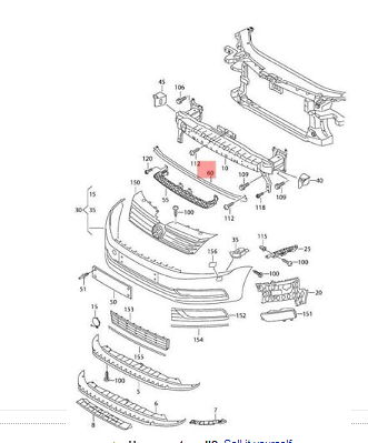 Nouveau Volkswagen Passat B7 Support Transversal Inférieur 3AA807651A - Bild 2 von 5