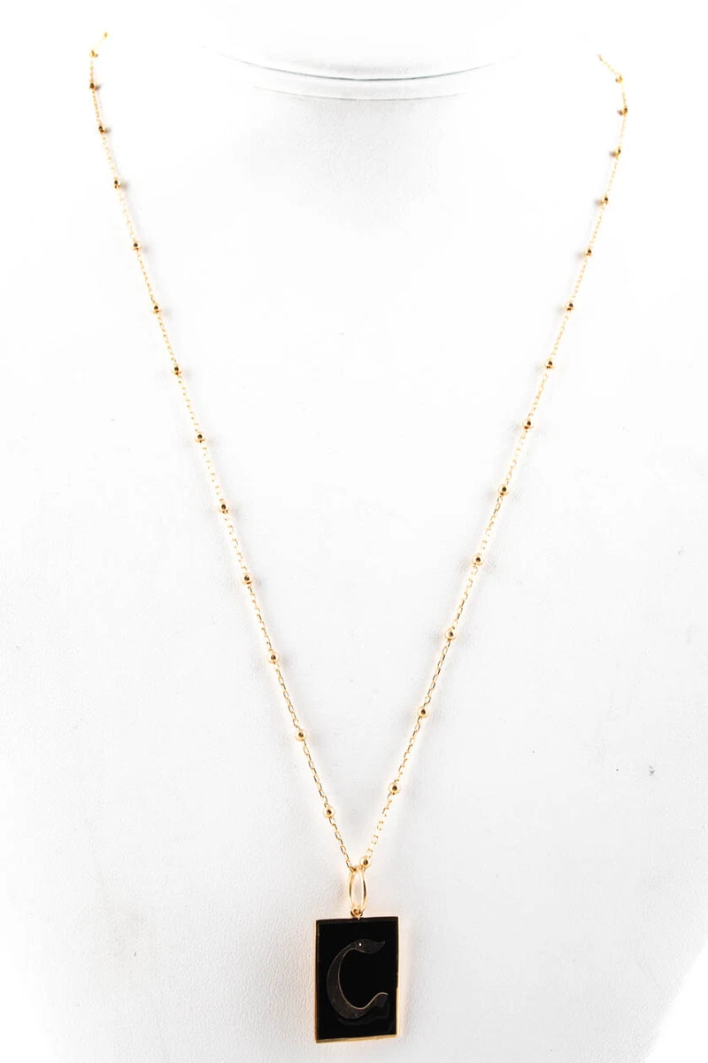 Maison Irem Womens Gothic Initial Necklace C Size One Size eBay