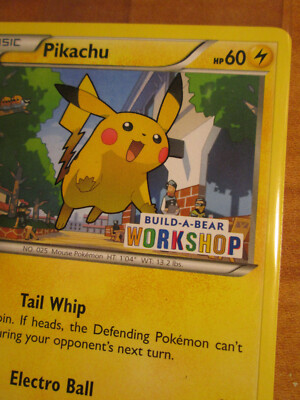 build a bear pikachu card