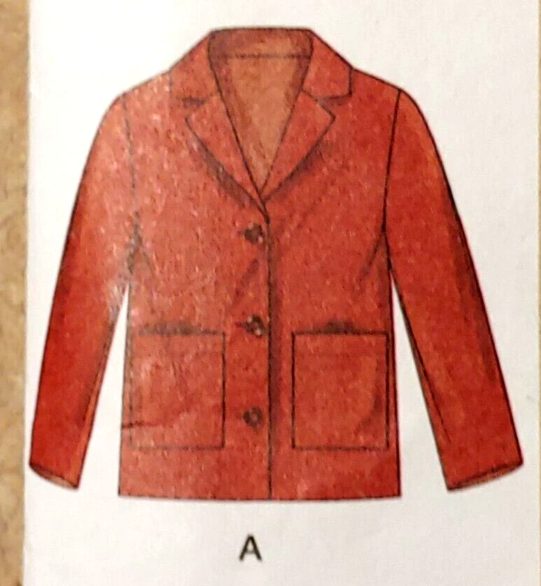 Simplicity R11928 NEW Girl's Long or Short Coat Jackets Cotton Blends Sz 3 4 5 6 - Image 4 of 4