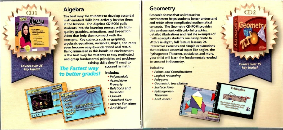 Middle School Math Excelerator Pc New XP Algebra Geometry by College Professors - Image 3 of 3