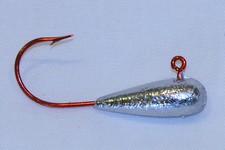 100 pk 1/4 oz Tube Insert Walleye Bass Fishing Jigs Red Aberdeen Hooks