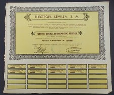 ACCIÓN ORIGINAL ELECTROFIL SEVILLA S.A. 1981 SEVILLA Aprox. 395x340mm