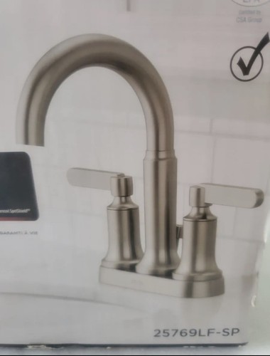 Delta 25769LF-SP Alux SpotShield Brushed Nickel 2-handle 4-in Centerset Bathroom - 第 1/4 張圖片