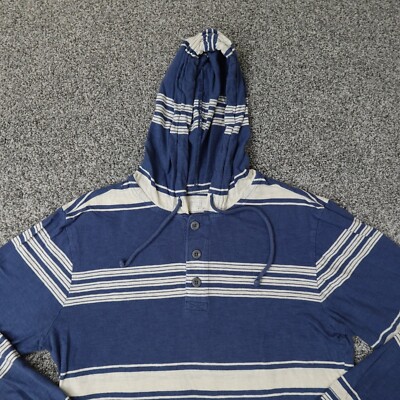 80's〜90's old gap henley neck hoodie Gap Sweater Mens Medium Blue