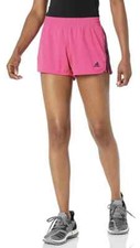 adidas Women's Pacer 3 Stripe Woven Polyester Gym Shorts - Pink Sz M