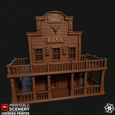Bank - Wild West - Wargaming - TTRPG - Diorama - Cowboy - Western - Dungeons