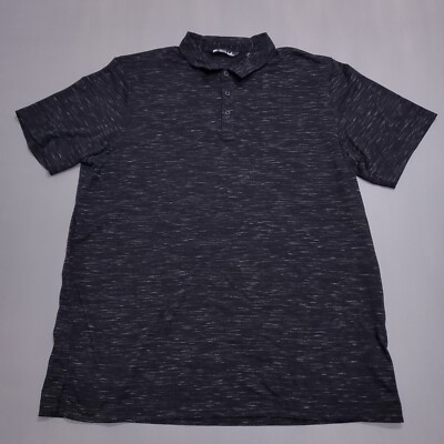 Travis Matthew Polo Shirt Mens XXL Black Pima Cotton Stretch Flying Tortilla
