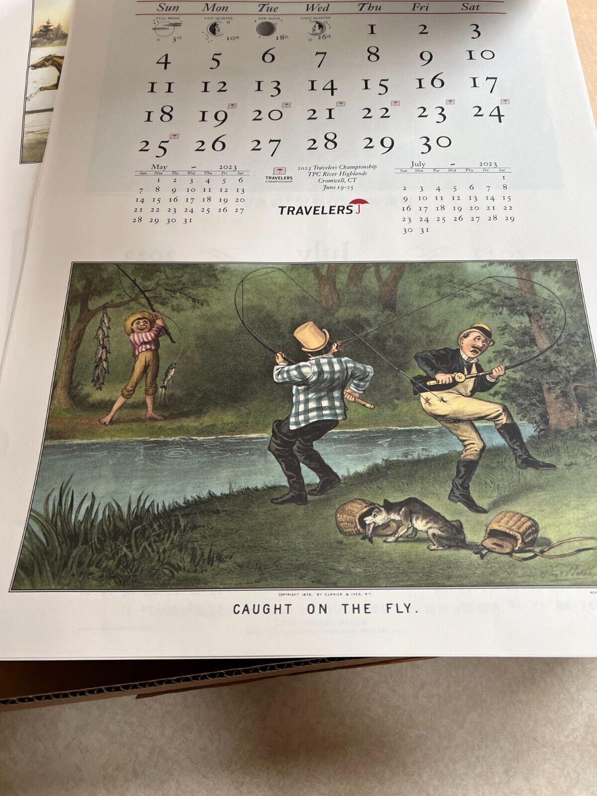 2023-travelers-insurance-currier-ives-wall-calendar-new-ebay