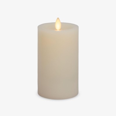 Luminara Pearl Ivory Flameless Candle Pillar, Real Wax Moving Flame LED Candle
