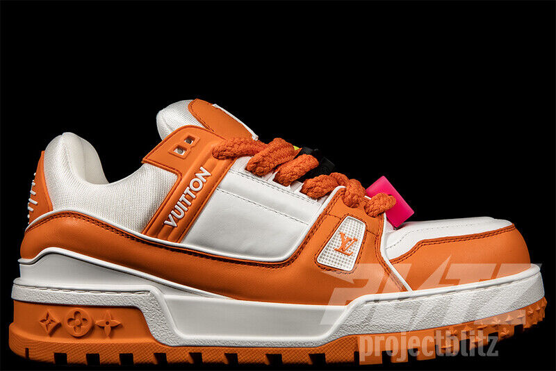 LOUIS VUITTON LV TRAINER MAXI SNEAKER ORANGE WHITE VIRGIL LOUIS VUITTON LV TRAINER MAXI SNEAKER ORANGE WHITE VIRGIL