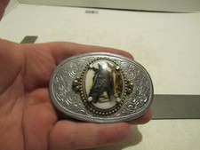 VTG HORSE HEAD CAMEO STYLE BELT BUCKLE