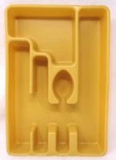 Vintage RUBBERMAID #2921 Yellow Silverware Holder
