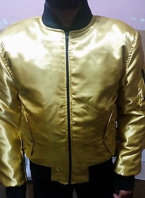 Varsity Letterman Satin Jacket with Red Satin Sleeves all color Available XS-4XL