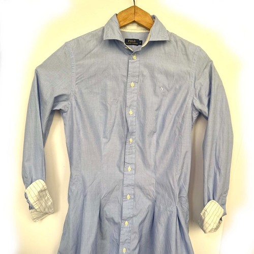 Ralph Lauren Cotton Oxford Shirtdress Girls Sz 8 Dress Polo Preppy Style - Picture 9 of 16