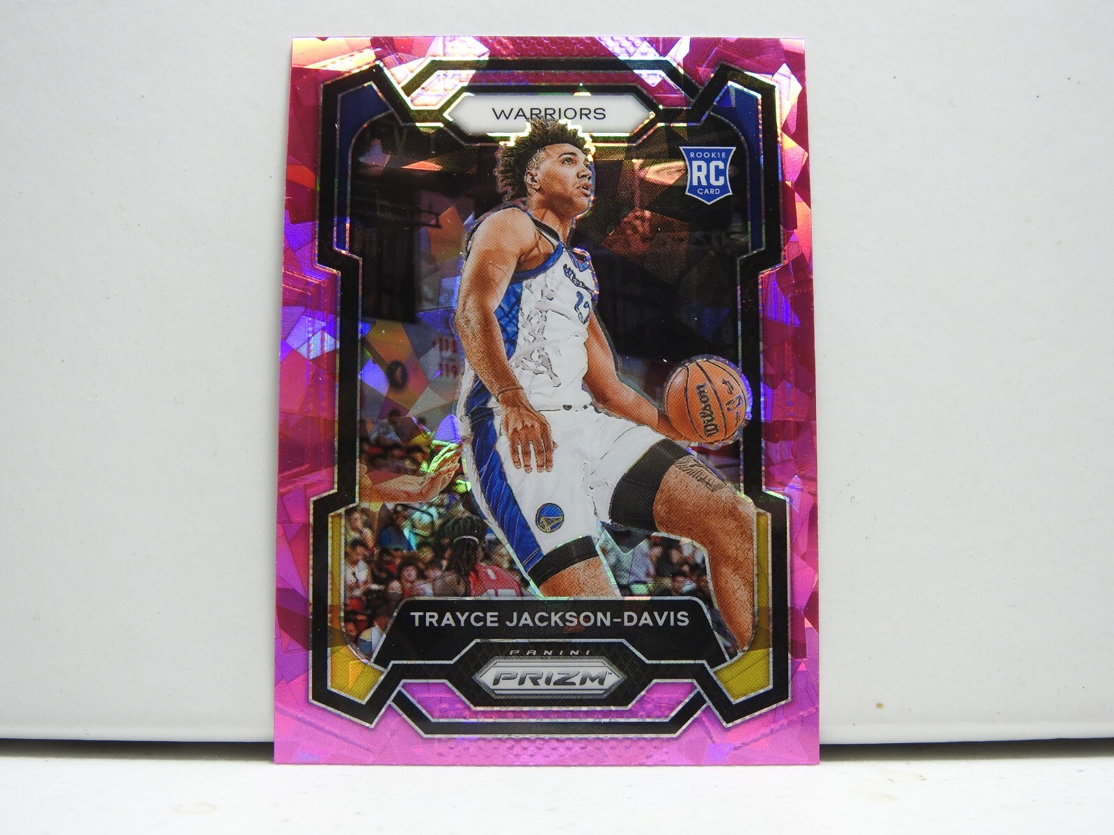 2023 Panini Prizm Trayce Jackson-Davis RC Pink Ice #148 Golden State Warriors