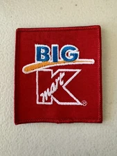 K-MART COMPANY BIG K RED ASSOCIATE VEST PATCH 3 inch  KMART Vintage Rare