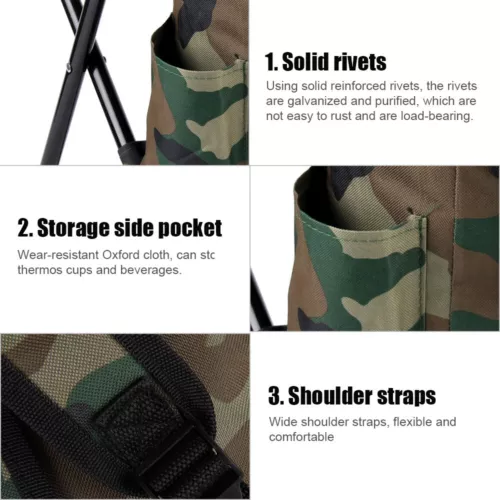 Folding Camping Chair Stool Fabric Waterproof Fishing Tackle Seat Table Bag - Picture 7 of 20