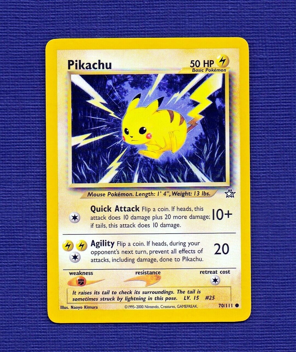 pikachu pokemon card 70/111 2000 Neo Genesis including damage Pikachu #70 Prices | Pokemon