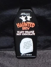 McSteven's Haunted Brew Scary Orange Hot Chocolate Halloween Tin Coffin