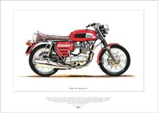BSA A75 ROCKET III - Motorcycle Art Print - 3 cylinder Classic British Motorbike