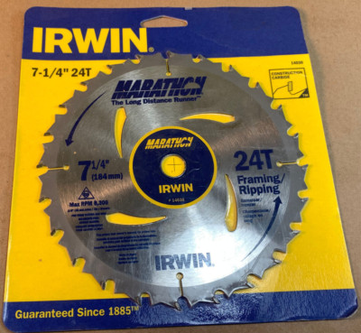 Irwin Marathon Construction: Framing/Ripping 7-1/4'' / 24T - Model 14030