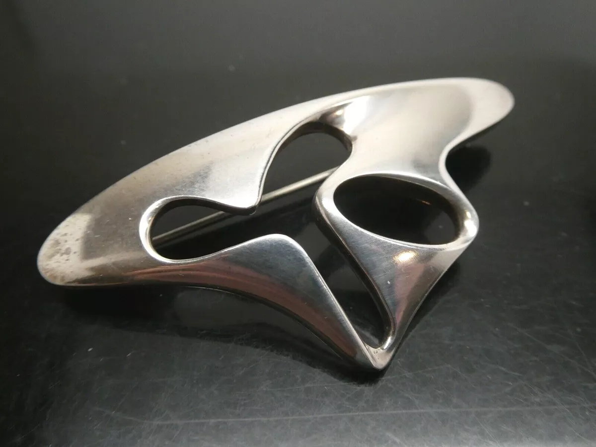 Georg Jensen 325 Sterling Silver 925 Denmark Brooch Pin In