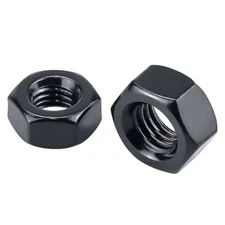 M6-1.0 Black Hex Nuts 50 pcs 304 Stainless Steel 18/8 Black Oxide Coated Hexa...