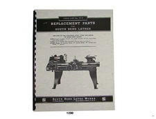 South Bend Series O, N, R, & T Lathe Parts List #1290