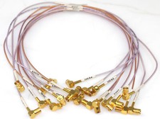 lot of 10 HARBOUR RG178 SMB Female Jack RA to SMB female Right angle RF Jumper p