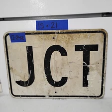 Street Traffic Road Highway Sign JUNCTION White JCT  21"X 15"  12-242