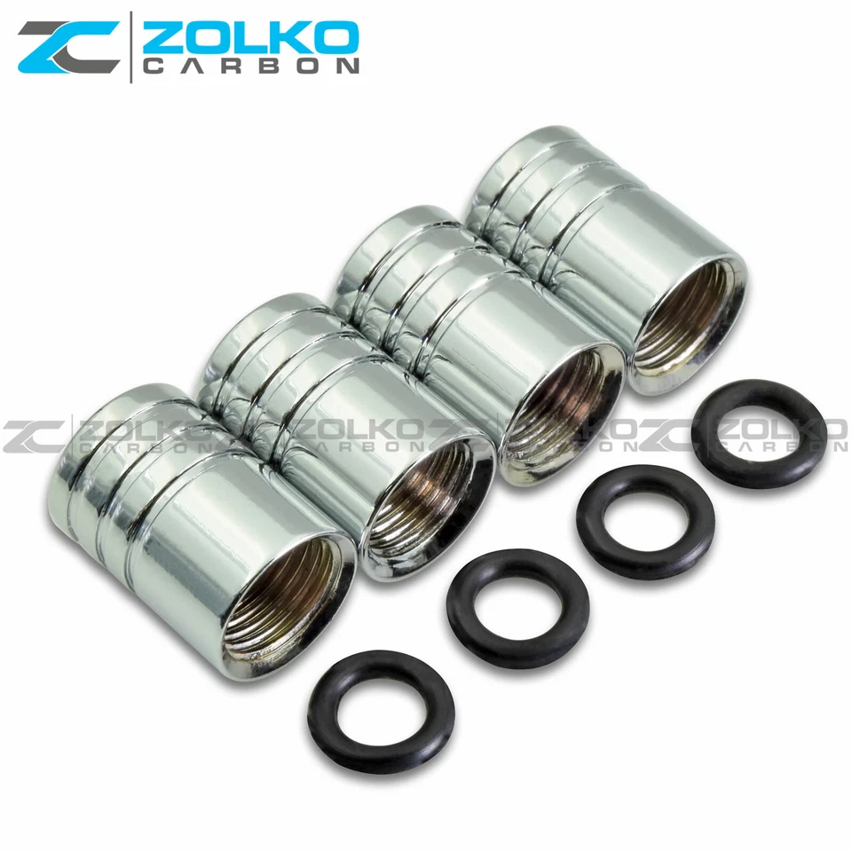 CADILLAC RACING VALVE STEM CAPS WHEEL TIRE CHROME - US SELLER VE70 - Image 3 of 4