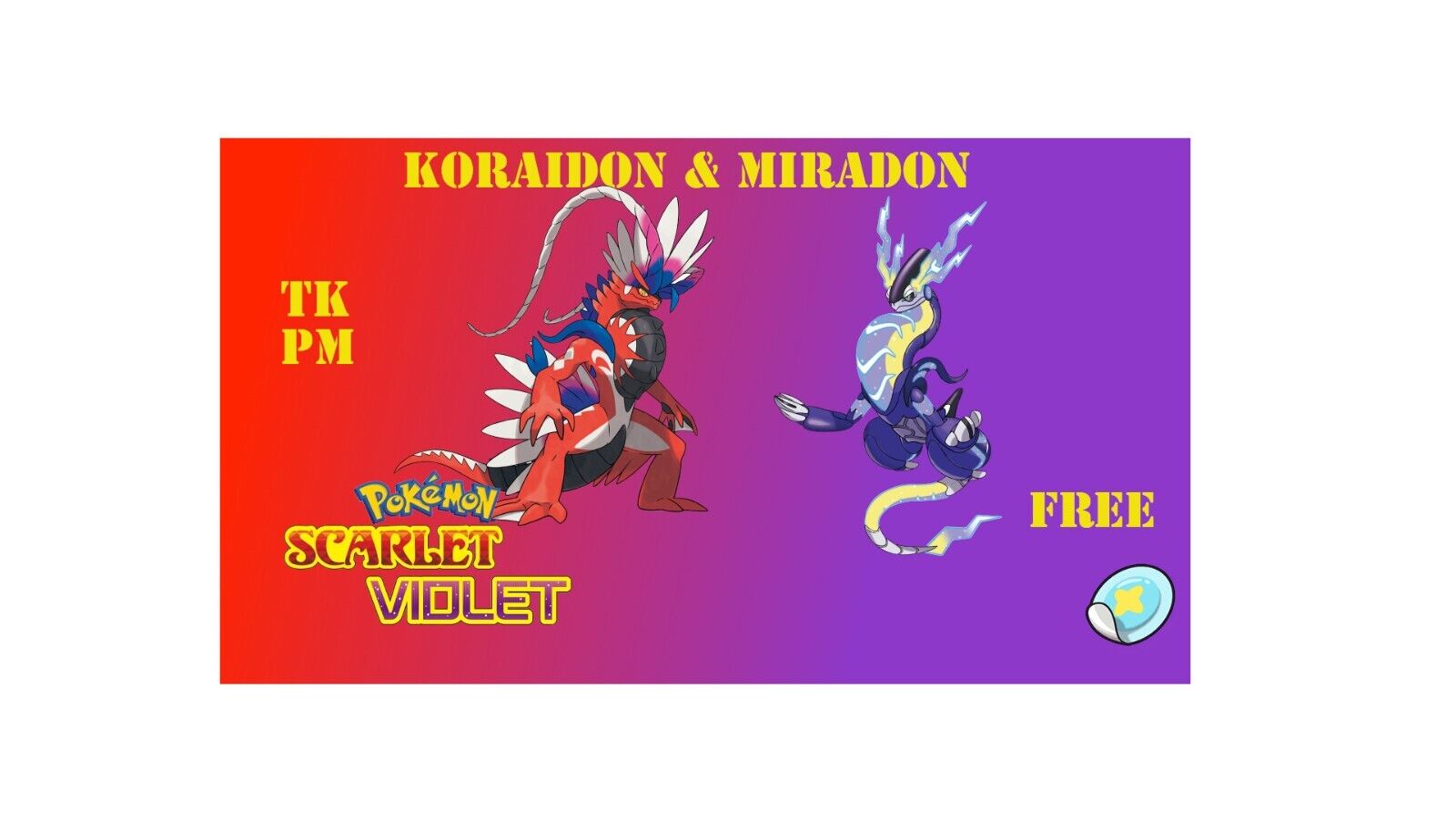 6IV MIRAIDON + KORAIDON 2 PACK, POKEMON SCARLET & VIOLET, EV'D BATTLE  READY