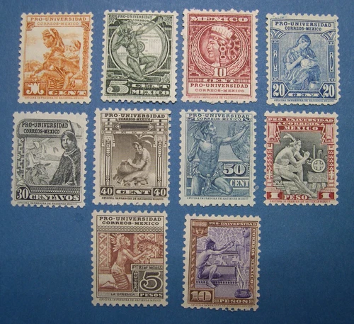 MEXICO 1934 University set Scott 698-706 MVLH CV $3,430 Very Fresh