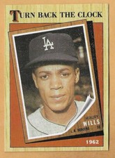 MAURY WILLS LOS ANGELES DODGERS TURN BACK THE CLOCK #315 - TOPPS NM-MT 1987