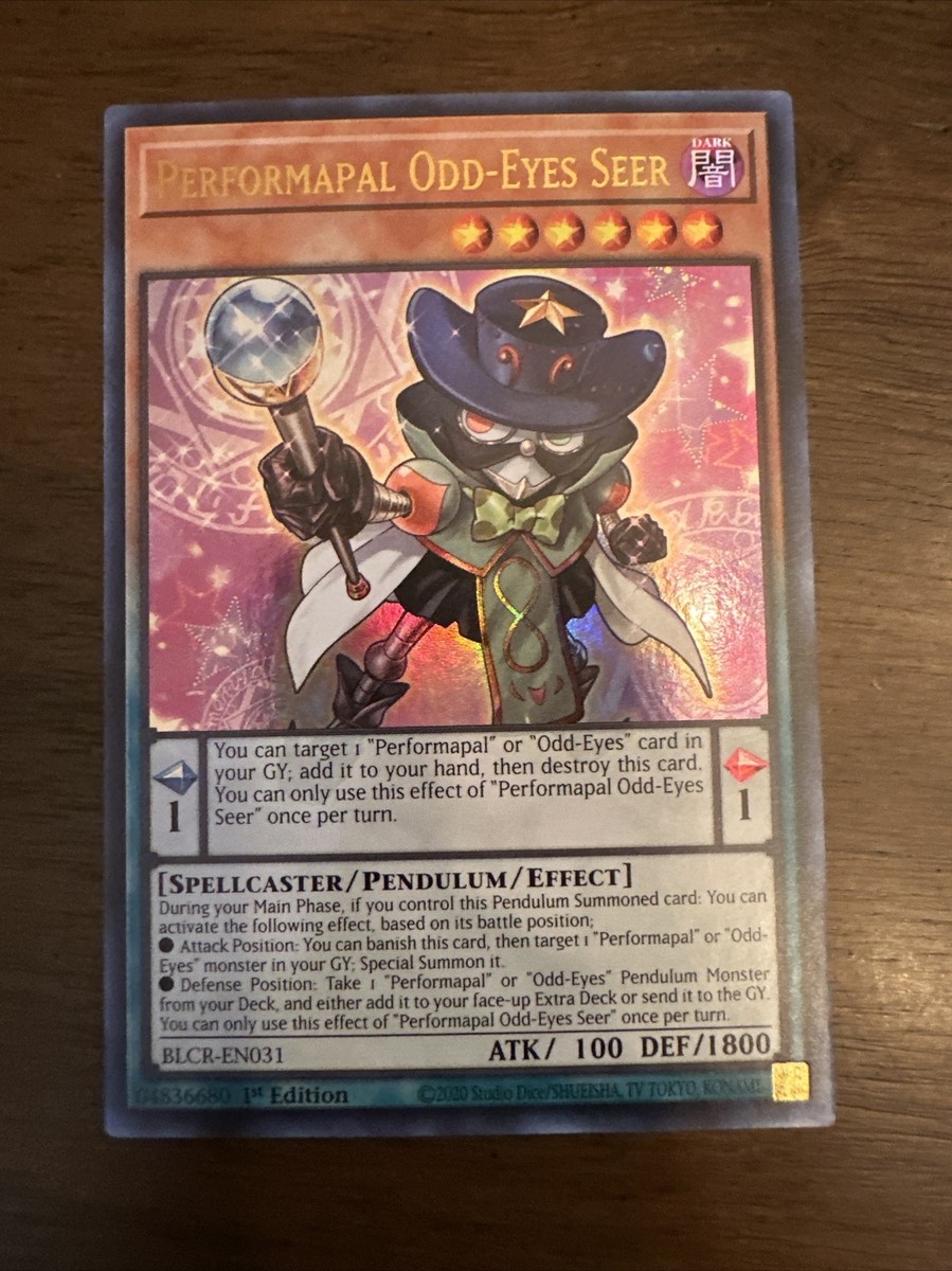 Yu-Gi-Oh! 3x Performapal Odd-Eyes Seer 1st Edition Ultra Rare BLCR-EN031 NM - MT Yu-Gi-Oh! 3x Performapal Odd-Eyes Seer 1st Edition Ultra Rare BLCR-EN031 NM - MT
